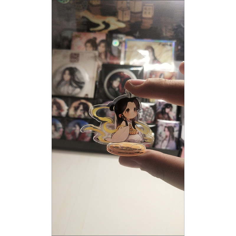 2 ชิ้น/ล็อต Mini Anime Tian Guan Ci Fu Hua Cheng Xie Lian รูปอะคริลิคขาตั้งรุ่นแผ่น Heaven Officials Blessing น่ารักสาวตกแต่งโต๊ะแฟนของขวัญ - รูปที่ 6