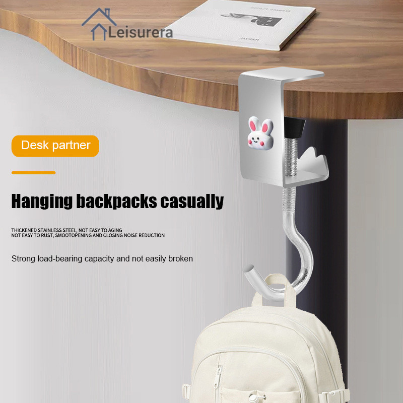 ✨ตะขอแขวนขอบโต๊ะสำนักงาน ตะขออเนกประสงค์ ตะขอแขวนเป้สะพายหลังสำหรับโต๊ะนักเรียน🍀