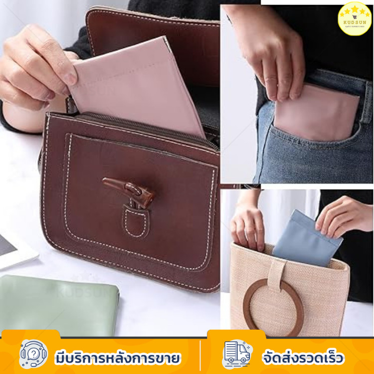 KUDSUN กระเป๋าใส่เหรียญ ใส่บัตรการ์ด กุญแจ เครื่องประดับ หูฟัง หนัง PU กันน้ำ ขนาดเล็ก น้ำหนักเบา แบบพกพา - รูปที่ 6