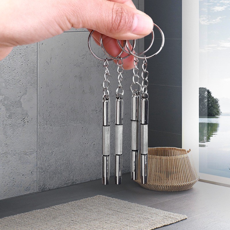 แว่นตาไขควงมัลติฟังก์ชัน 3 ใน 1 สำหรับซ่อมโทรศัพท์ พกพาได้ง่าย มาพร้อมพวงกุญแจ 5/10/20 ชิ้น - รูปที่ 3