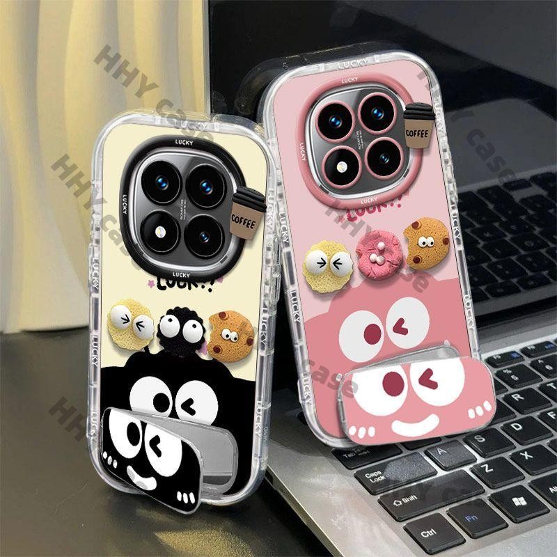 เคส Redmi Note 14 5G เคส Redmi Note 14 Pro 5G เคส Redmi Note 14 Pro Plus 5G เคส Healing Smile โปร่งใส Shock-Absorbing โทรศัพท์มือถือกรณีโทรศัพท์มือถือสายคล้องกล้องป้องกัน - รูปที่ 2