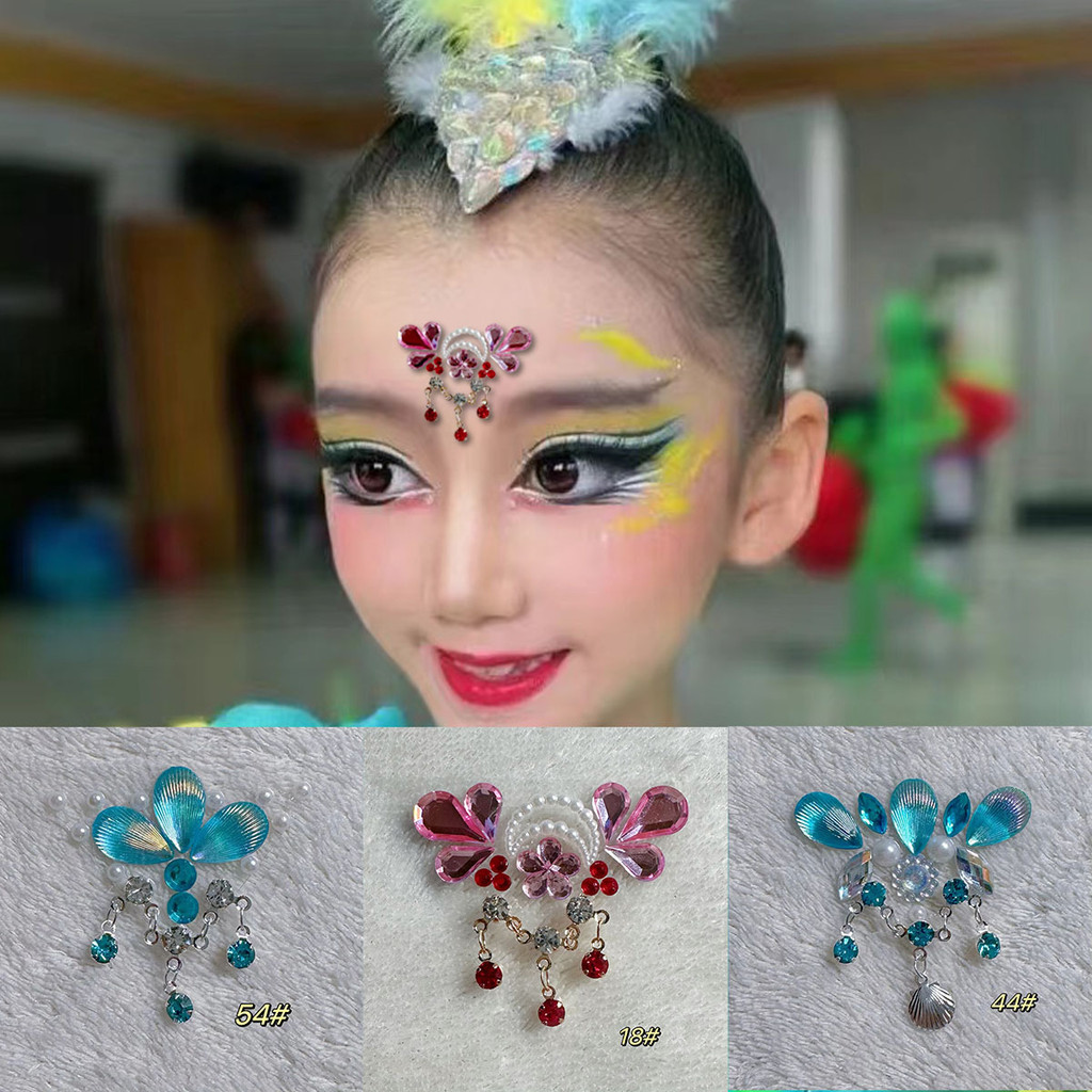 การแสดงวันเด็กแต่งหน้าท่องเที่ยวถ่ายภาพแต่งหน้าสติกเกอร์เพชรสามมิติสติกเกอร์รอยสักมีกาวในตัวไม่หลุดง่าย