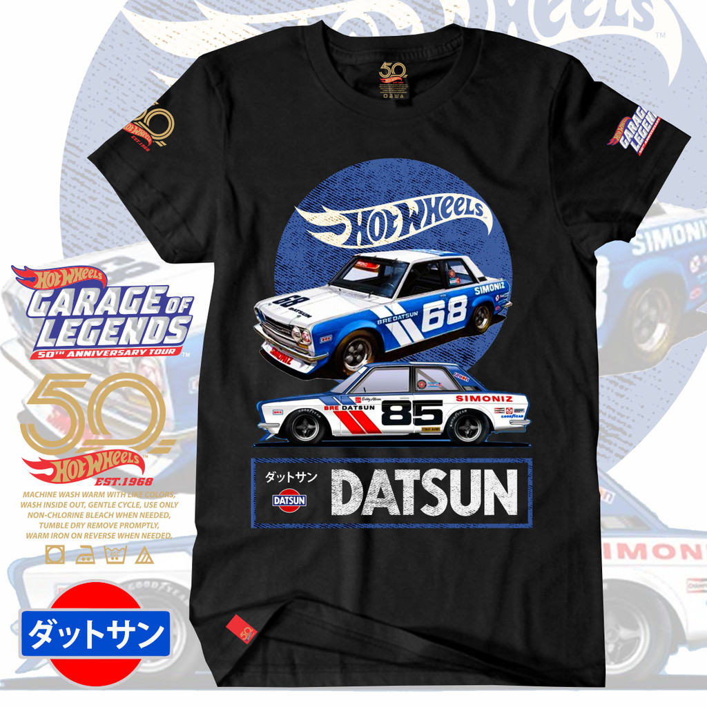 H0twheel Datsun Blue Legends 50th Anniversary เสื้อยืด Super Premium มีไซส์ 4XL 5XL 7XL Hypebeast St