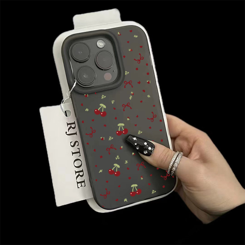 เคส ไอโฟน For iPhone 13 14 15 สากล เคสโทรศัพท์มือถืออะคริลิคใสโบว์สีแดงเชอร์รี่11 12 ProMax 7 8Plus X XSMax XR ราคา ถูกที่สุด ดีลบีเคเค แกลเลอรีภาพที่ 5