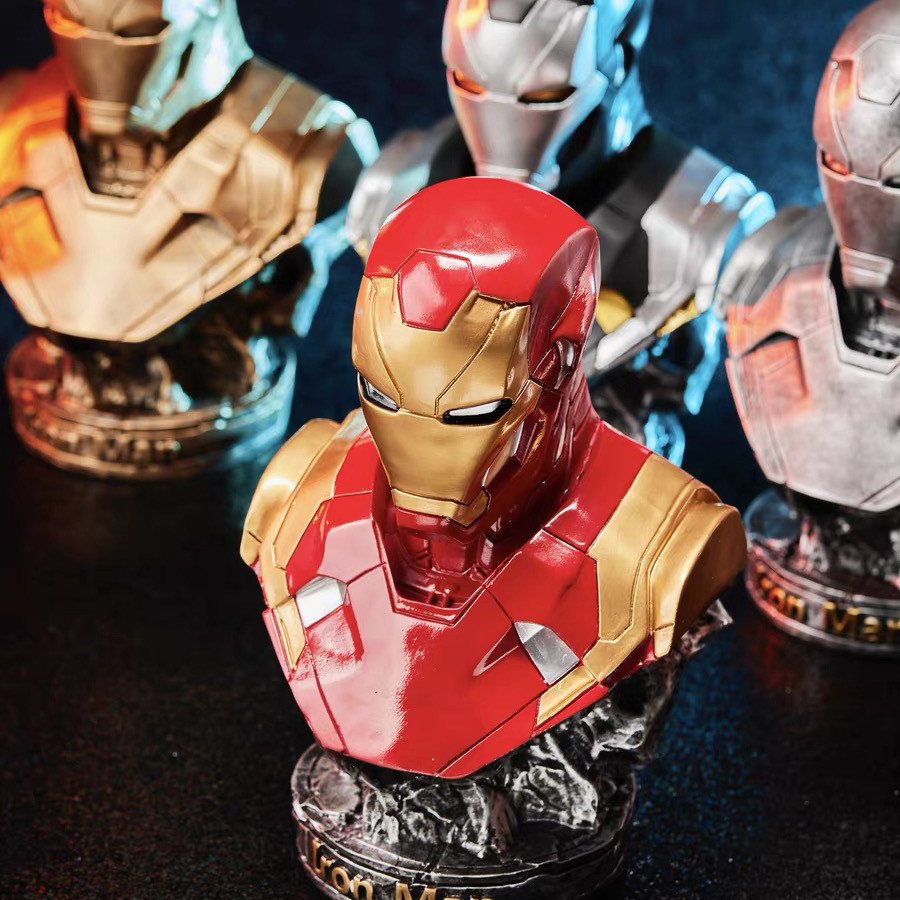 ไอรอนแมน 16cm IronMan รูปปั้นอะนิเมะรูปปั้นมาร์เวลอเวนเจอร์สรูปปั้นขนาดใหญ่ของสะสมของขวัญจากเรซิน