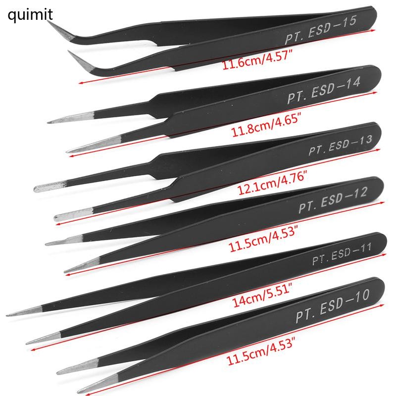 Quim แหนบลูกปัดสแตนเลสแหนบที่แม่นยําสําหรับ DIY คุดผม Splinters