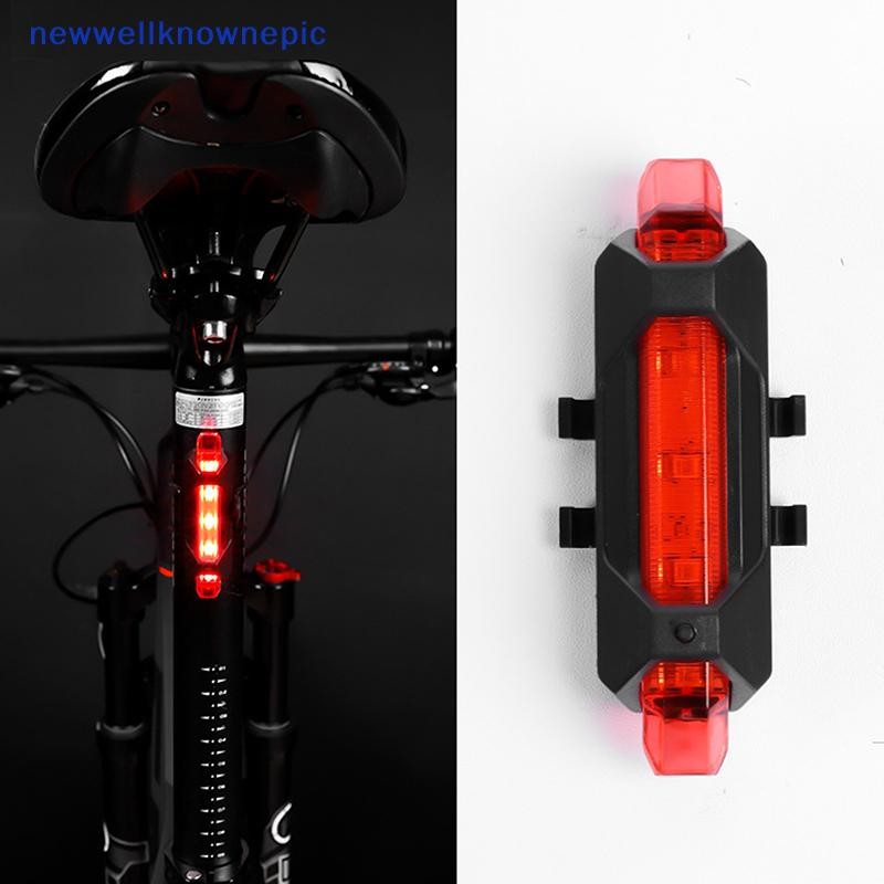 Newwellknownepic ไฟจักรยาน LED กันน้ําไฟท้ายด้านหลัง USB ชาร์จจักรยาน Mount ขี่จักรยานไฟเตือนความปลอดภัยอุปกรณ์จักรยาน TH