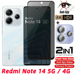 Redmi Note 14 5G 2025 กระจกนิรภัยส่วนตัว Anti-Spy คลุมทั้งหมดปกป้องหน้าจอ Anti Peek ฟิล์มความเป็นส่วนตัวสําหรับ Redmi Note14 หมายเหตุ 14 RedmiNote14 4G 14Note 4G 5G Anti Peek ฟิล์มความเป็นส่วนตัว