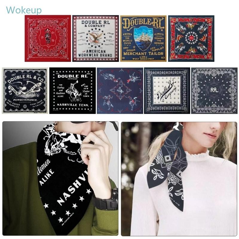 Woke 21 Head Wrap Hip Hop Head Scarf Hair Bandana Smooth Turbans Letter Pattern