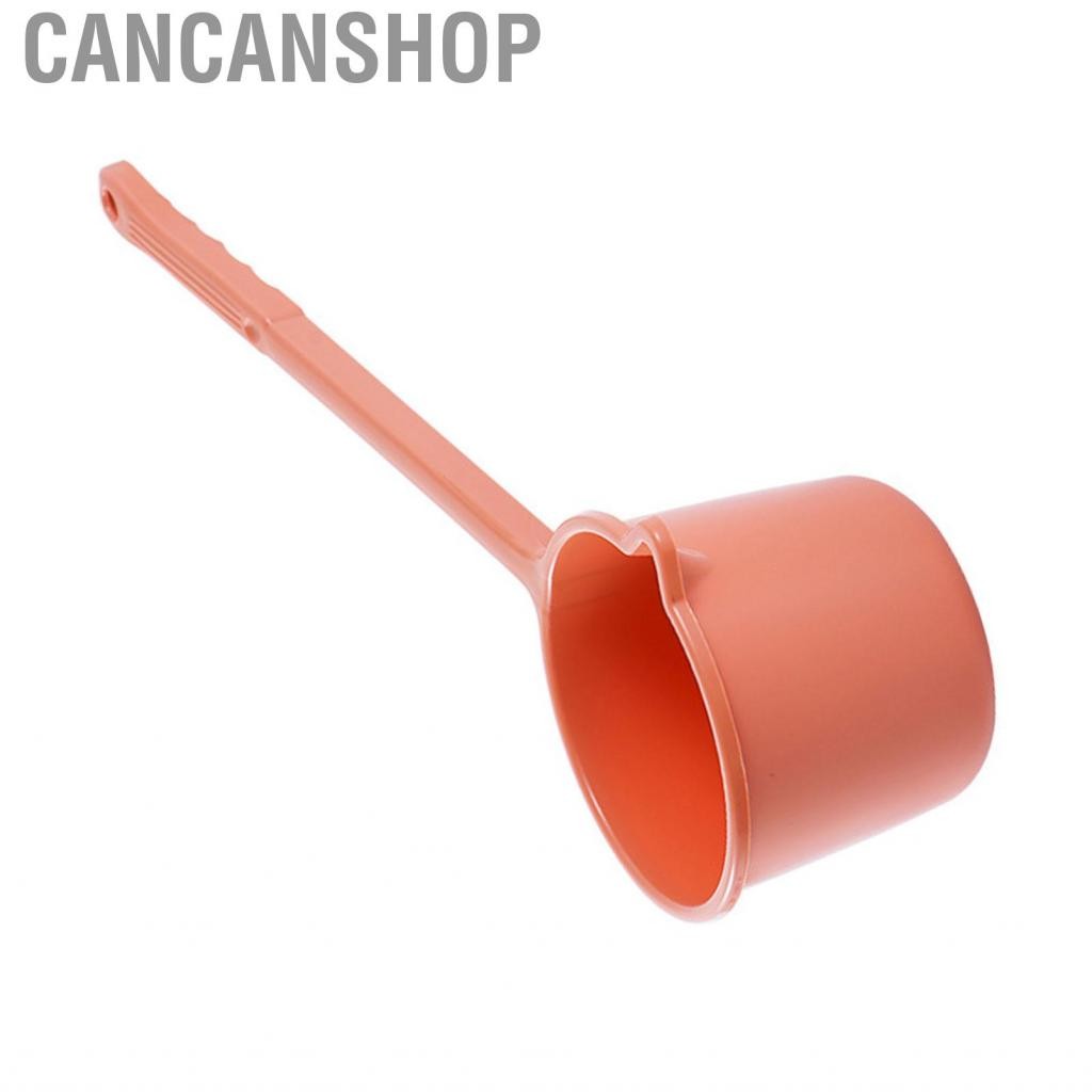 Cancanshop ตักน้ำด้ามยาวพลาสติกหนาสีแดงส้มกระบวยสำหรับ Kitch MN