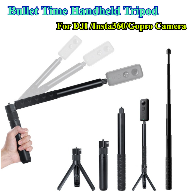 ไม้เซลฟี่ที่มองไม่เห็นสําหรับ DJI OSMO 360 Insta360 X5 Bullet Time อุปกรณ์เสริมกล้องขาตั้งกล้องแบบใช้มือถือ
