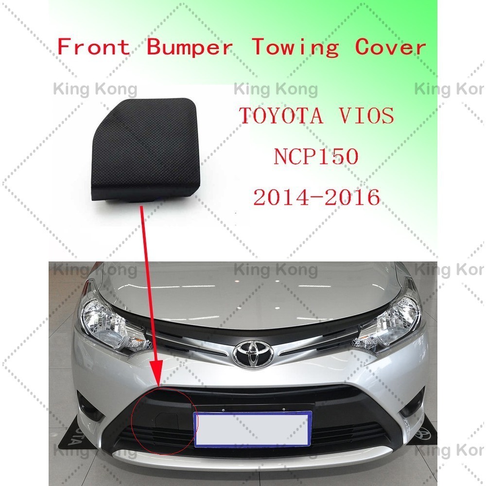 กันชนหน้าลากจูง hook cover TOYOTA VIOS NCP150 2014 2015 2016 รถรถพ่วงลากตะขอฝาครอบหมวก 52721-0D150