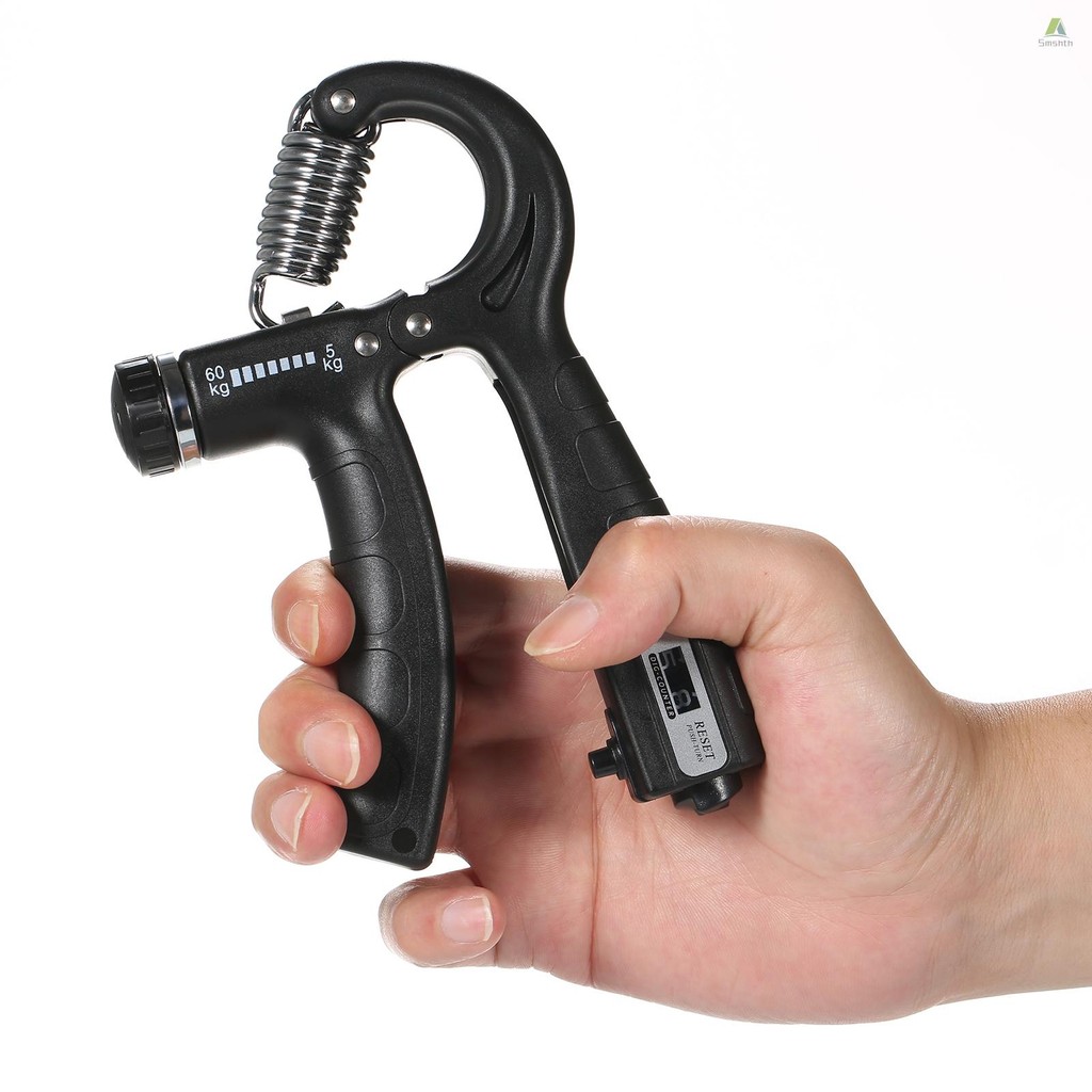 SmshHand Gripper Hand Grip Strengthener พร้อมเคาน์เตอร์ 5-60 กก.ความต้านทานที่ปรับได้ฟิตเนสมือออกกําลังกายสําหรับสร้างกล้ามเนื้อการฝึกอบรมข้อมือ - รูปที่ 3