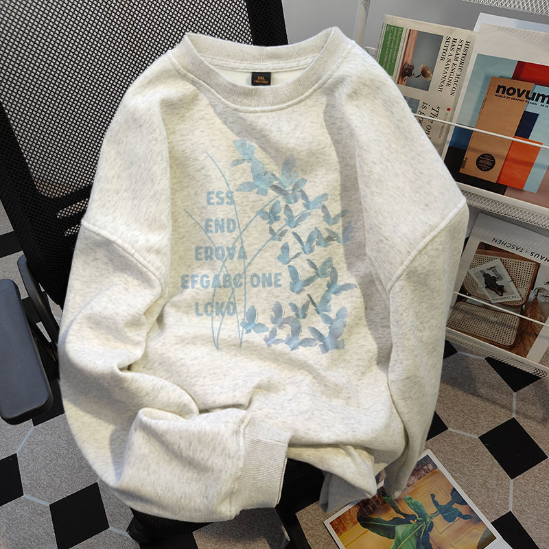 COD (จัดส่งในกรุงเทพฯ) MAO Shop หวานกลุ่มเสื้อกันหนาวคอกลมผู้หญิงออกแบบความรู้สึกพิมพ์หลวมหมวกด้านบน#2867