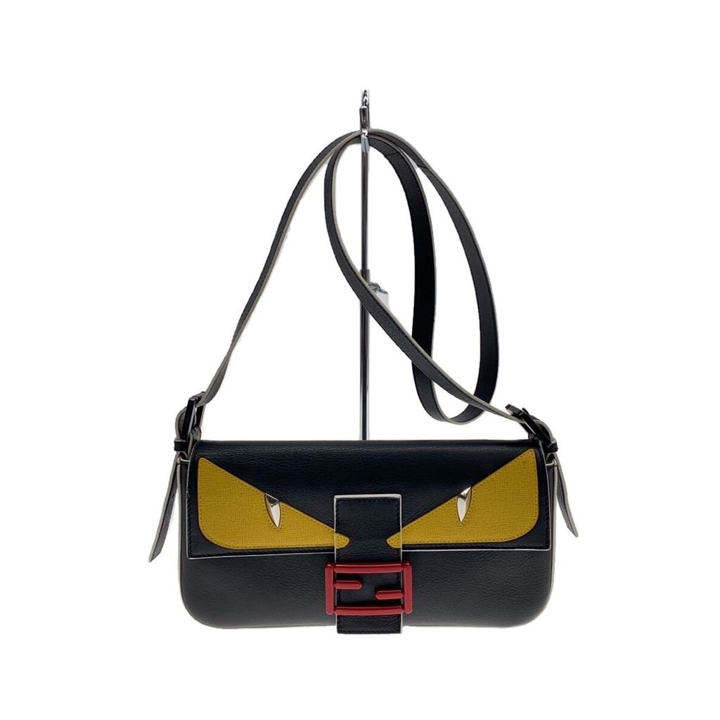 กระเป๋าสะพาย Fendi Monster Bucket_Bag หนัง Blk 8Br600 ส่งตรงจากญี่ปุ่น มือสอง
