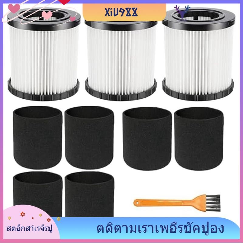 [xiu988.th] 3 ชิ้น DCV5801H ตัวกรอง HEPA สูญญากาศสําหรับ DCV580H, DCV581H 20V MAX สูญญากาศเปียก/แห้ง