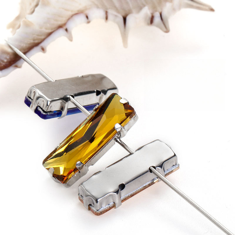 คริสตัลเย็บบาแกตต์เจ้าหญิงขนาด 5*10 มม. 5*15 มม. สำหรับตกแต่งเสื้อผ้า - รูปที่ 3