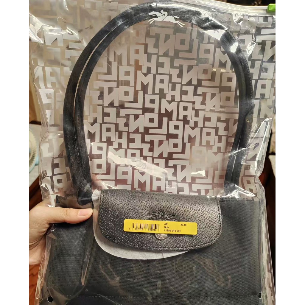 【ห่อของขวัญ】สินค้ามีพร้อมส่งที่ไทย กระเป๋า Longchamp แท้ lepliager กระเป๋าโท้ตหูยาว กระเป๋าช้อปปิ้งแบบพับได้