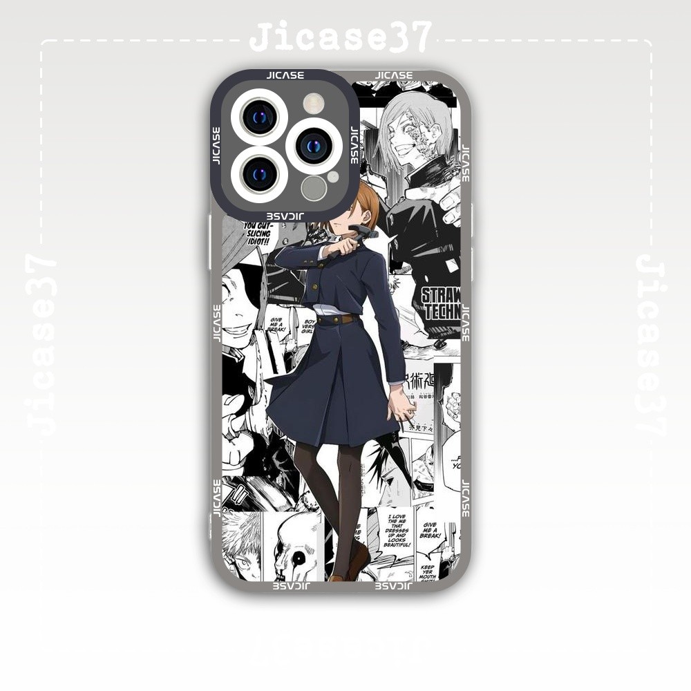 Samsung Xiaomi Oppo Anime Chainsaw man Demon Hunter Square Edge เคส iPhone