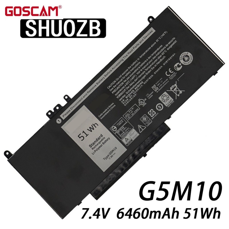 ✿ใหม่แล็ปท็อปแบตเตอรี่ G5M10สำหรับ DELL Latitude E5250 E5450 E5470 E5550 8V5GX R9XM9 WYJC2 1KY05 7.4