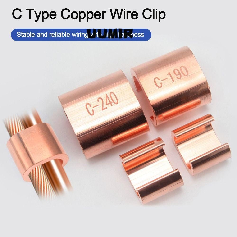 Uumir ขั้วต่อสายไฟ, คลิปลวดทองแดงชนิด C, สายเคเบิลแบบขนาน Clamping Buckle Terminal Clamp Cable