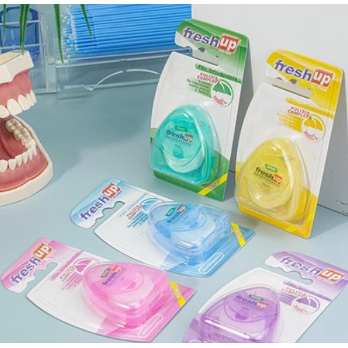 50ม ไหมขัดฟันแบบทอที่จําเป็นคละไหมขัดฟันเริ่มต้นแบบพกพาฟันขาวสดชื่นลมหายใจไหมขัดฟัน