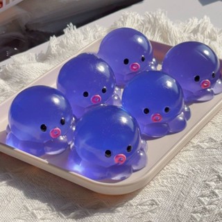 ปลาหมึกยักษ์น่ารักคริสตัลบีบของเล่นเด็กฟื้นตัวช้าโฮมเมดของเล…