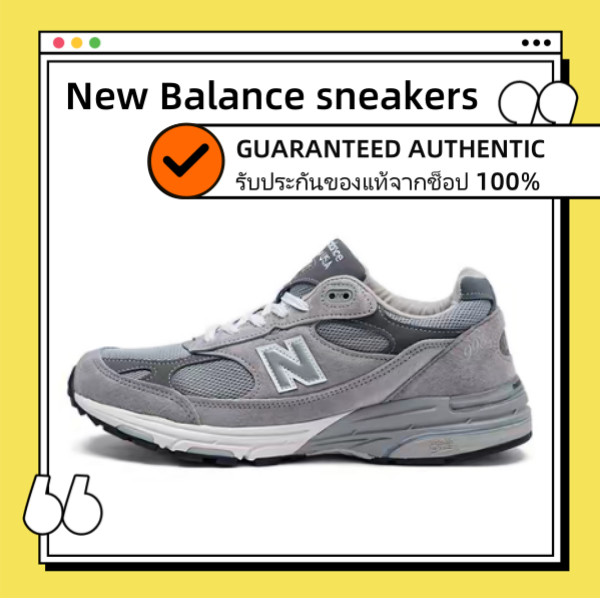 ของแท้ 100% NEW BALANCE 993 NB993 MR993GL Gray Unisex รองเท้าผ้าใบสำหรับผู้ชาย และผู้หญิง