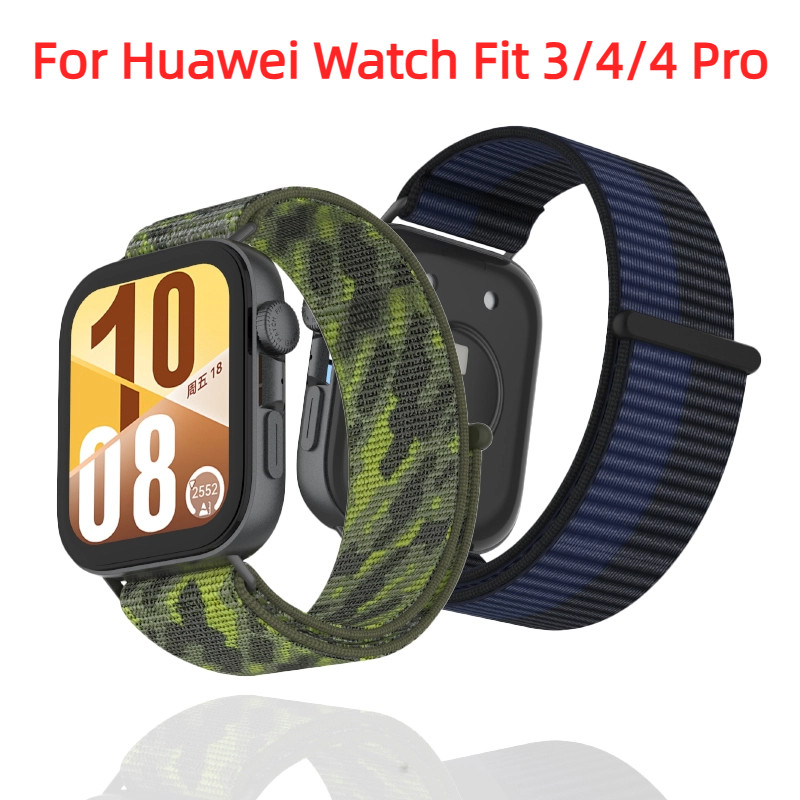สายไนลอนใหม่สําหรับ Huawei Watch Fit 4 Fit 4 Pro Smartwatch สายรัดข้อมือไนลอนแบบปรับได้สําหรับ Huawei Watch Fit 3