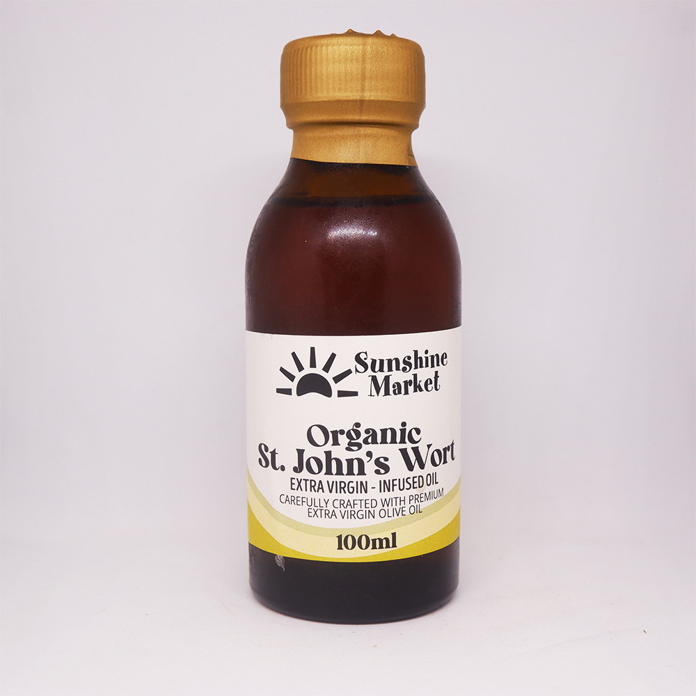 Sunshine Organic St. John Wort oil 100ml | น้ำมันเซนต์จอห์นเวิร์ตออร์แกนิก  | Sunshine Market