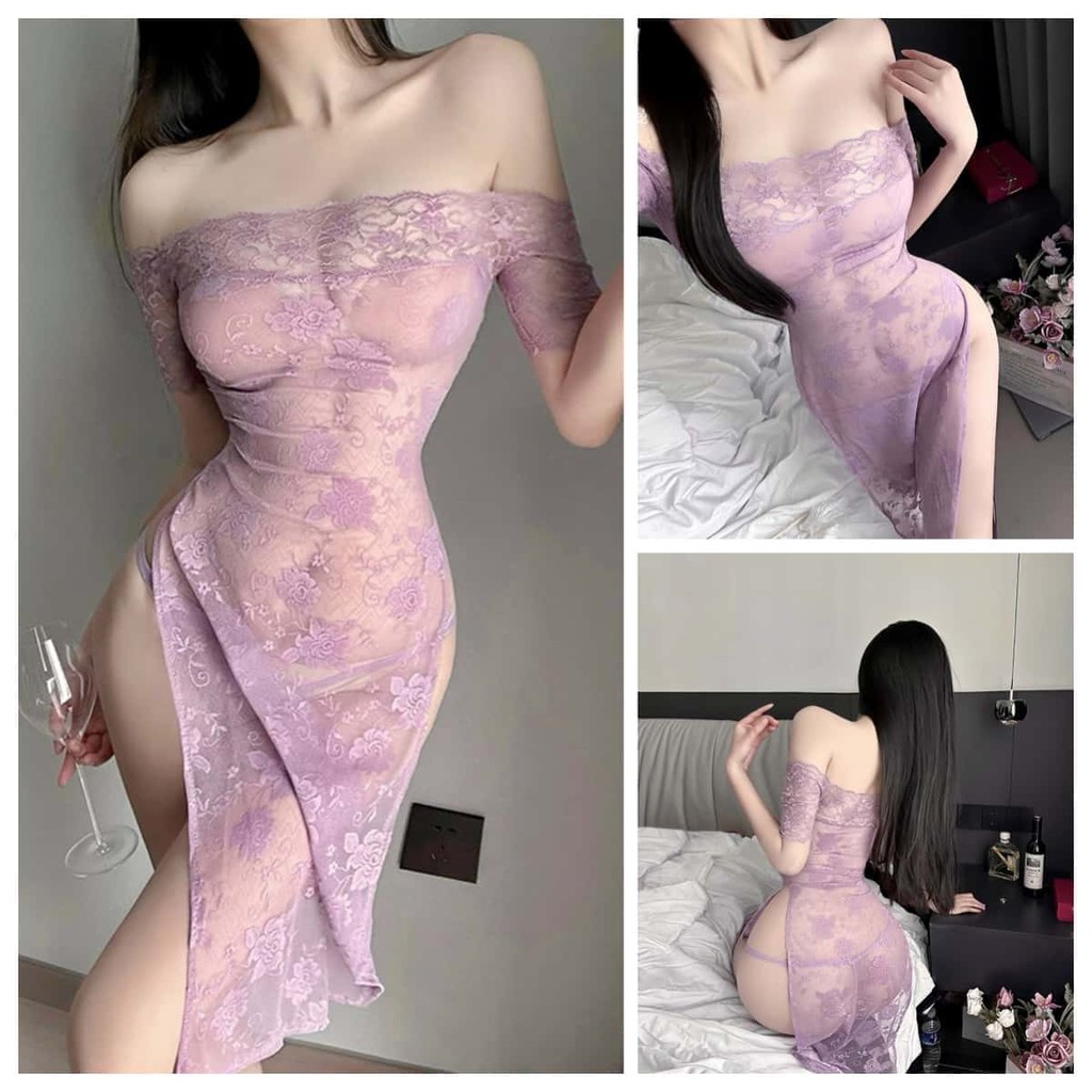 🖤girl🖤ชุดลูกไม้ ชุดนอนซีทรู คอวี ดีไซน์ผ่า เซ็กซี่ซีทรู หลากหลายสไตล์ ราคาถูก น่าดึงดูด ส่งไวจากไทย - รูปที่ 3