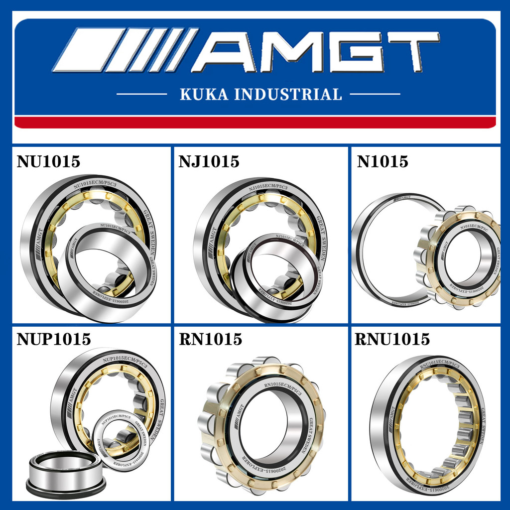 AMGT นําเข้าแบริ่งลูกกลิ้งทรงกระบอกประสิทธิภาพสูง N1015 NJ1015 NU NU NUP RN RNU NCF NF