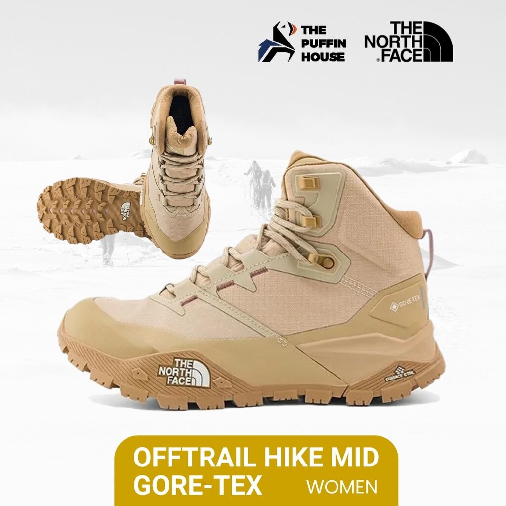 THE NORTH FACE รองเท้าเดินป่าข้อสูง กันน้ำ สำหรับผู้หญิง W OFFTRAIL HIKE MID GORE-TEX