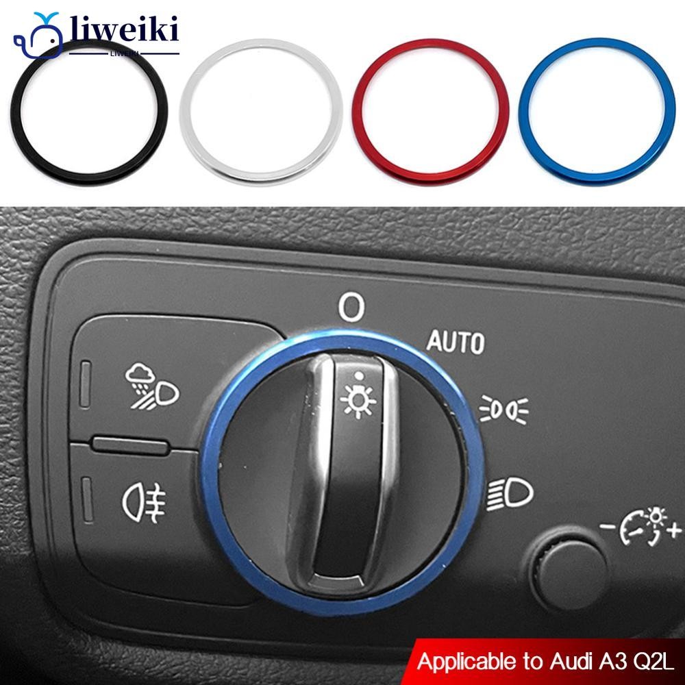 LIWEKI ไฟหน้ารถสวิทช์ควบคุม Knob ตกแต่งแหวน Trim กรอบสติกเกอร์จัดแต่งทรงผม Auto อุปกรณ์ตกแต่งภายในสํ