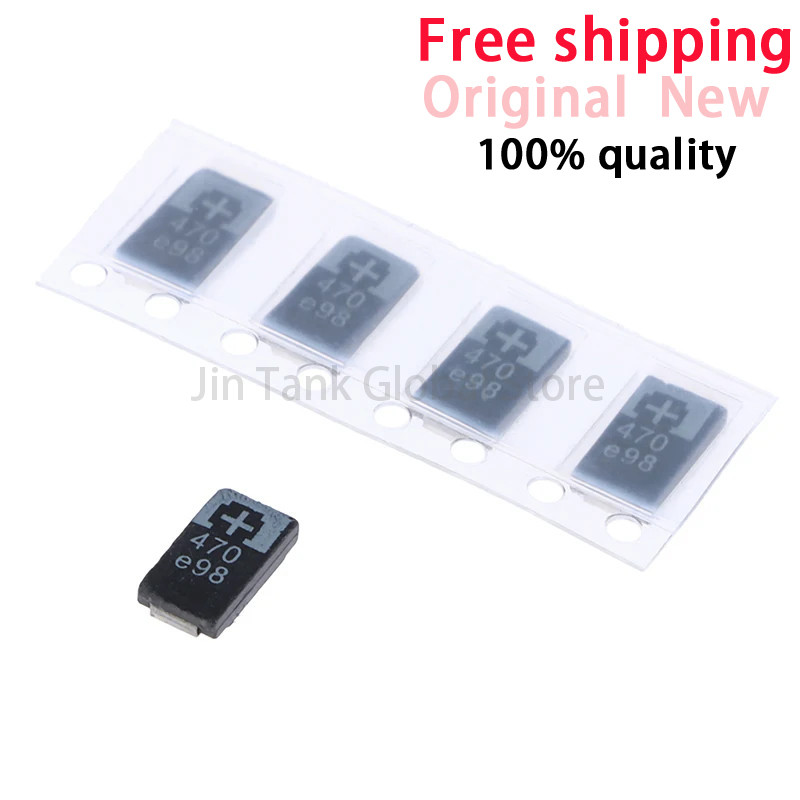 Original 20 ชิ้น/6.3V470UF 477 470UF 6V D7343 PS3 D Tantalum Capacitor