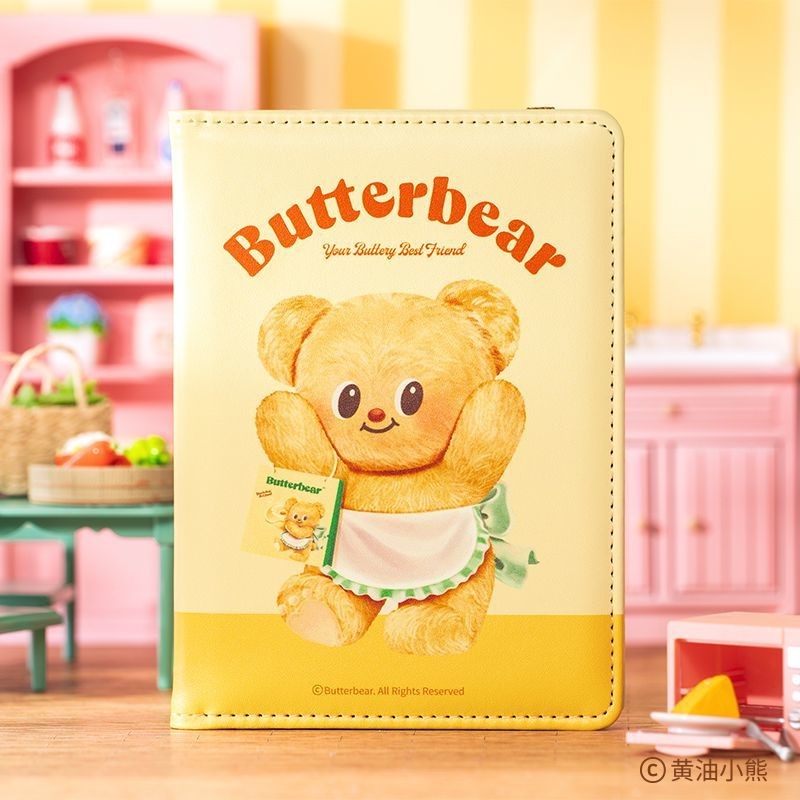 [Aria] เนยหมี butterbear กระเป๋าหนังสือเดินทางกระเป๋าใส่บัตรเคสป้องกัน Passport