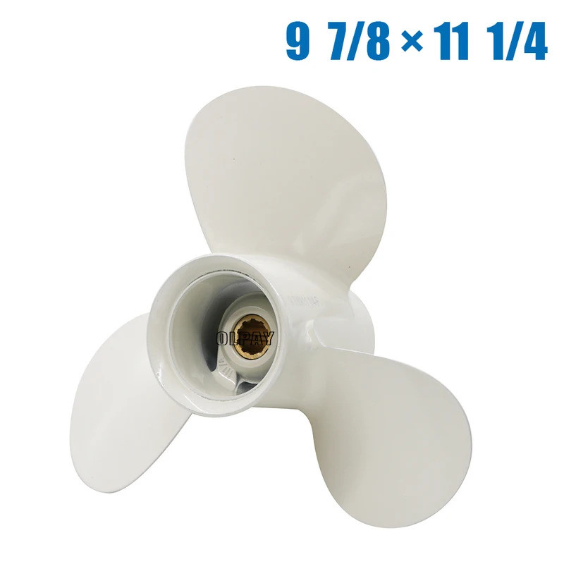 ใบพัดนอกสําหรับ Yamaha 20HP 25HP 30HP 9 7/8*11 1/4 เรือมอเตอร์อลูมิเนียมสกรู 3 ใบมีด 10 Spline 664-45945947-01-EL