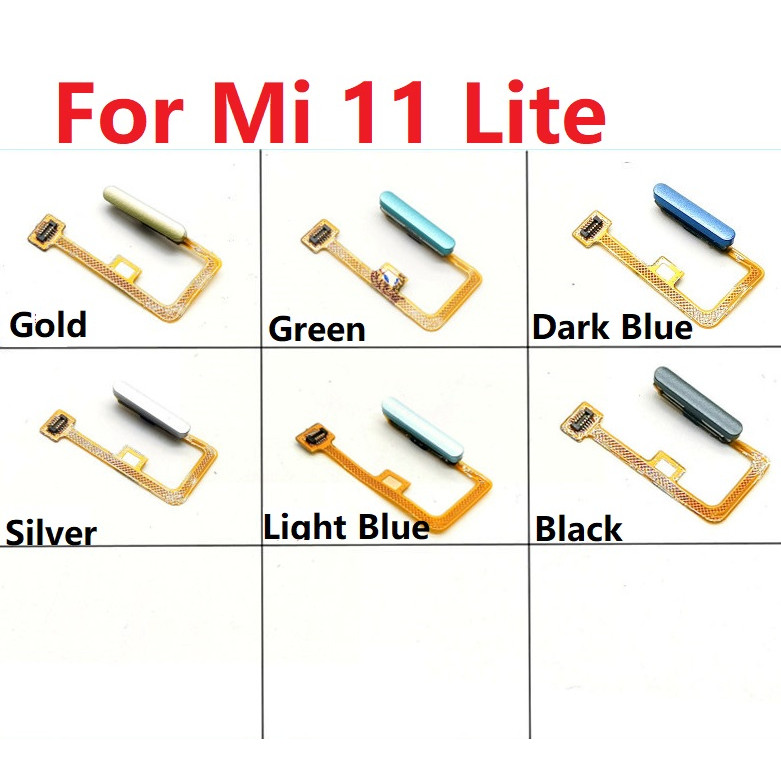 สําหรับ Xiaomi Mi 11 Lite เครื่องสแกนลายนิ้วมือ Flex Cable Mi11 lite ปุ่มลายนิ้วมือ Start up flat line ปลดล็อคกุญแจด้านข้างซึ่งสามารถเปิดได้โดยไม่มีฟังก์ชั่นลายนิ้วมือ
