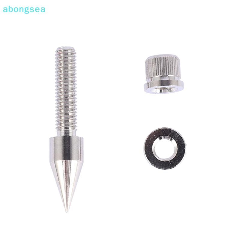 Abongsea 1 ชุด M8*60 มม.ลําโพง Spike การแยกเครื่องขยายเสียงขาตั้งกันกระแทกฟุต + ฐาน Pad Nice