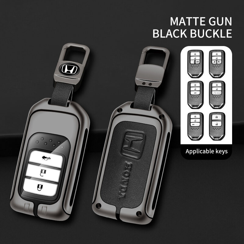 สําหรับhonda Accord City Civic CRV BRV URV HRV Jazz Odyssey Vezel Stream CRZ Jade Mobilio 2019 2020 2021 2022 2023 สังกะสีหนังรถรีโมทKey Case Cover Full Protection Shell