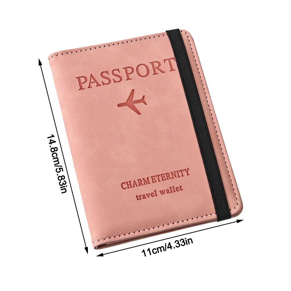 ฝาครอบหนังสือเดินทาง UUMIR RFID, คลิปกระเป๋าสตางค์หนังสือเดินทางมัลติฟังก์ชั่นบางเฉียบ, ที่ใส่บัตรประจําตัวหนัง PU Travel