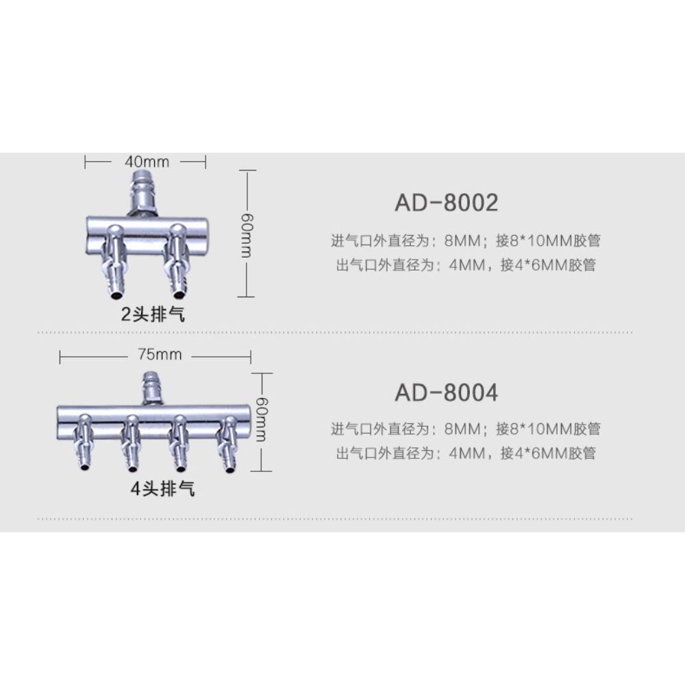 evebell ท่อแยกลมออกซิเจน พร้อมวาล์วปรับ STAINLESS สามารถปรับลมได้ ใช้ต่อกับสายออกซิเจนทั่วไป
