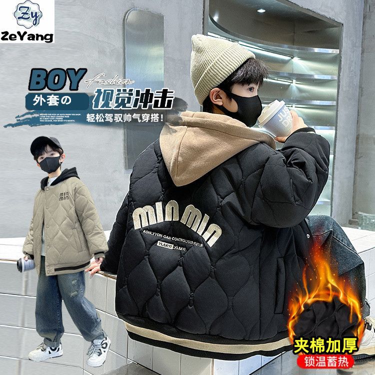 [ซี่] 110-170 พร้อมสต็อกเด็กขนแกะ-ขนแกะ คลุมด้วยผ้าผ้าฝ้ายเบาะแจ็คเก็ตผ้าฝ้ายหนาเบาะแจ็คเก็ตฤดูใบไม้ร่วงฤดูหนาวเด็กแจ็คเก็ตอบอุ่นแฟชั่นสบายๆด้านบนคาร์ดิแกนซิป