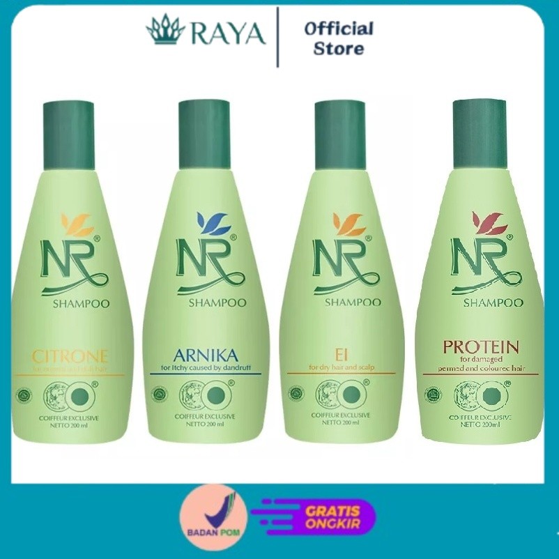 NR Shampoo Series 200ml พร้อม 4 Variants: Arnika, Citronella, El Dry และโปรตีนสําหรับผมเพื่อสุขภาพ