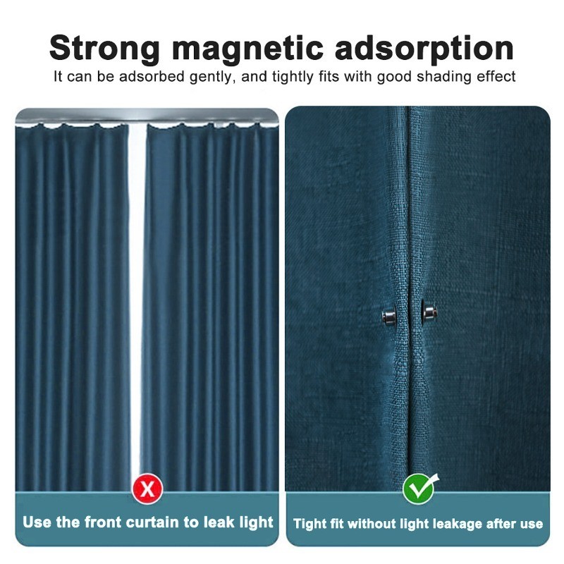แนะนำ ผ้าม่าน ผ้าม่านที่ถอดออกได้ปุ่มแม่เหล็ก-เล็บฟรีบ้านกันแสงม่านแม่เหล็กยึดสแน็ป-คงที่ดูดซับหัวเข็มขัด ราคาพิเศษ มีเก็บเงินปลายทาง