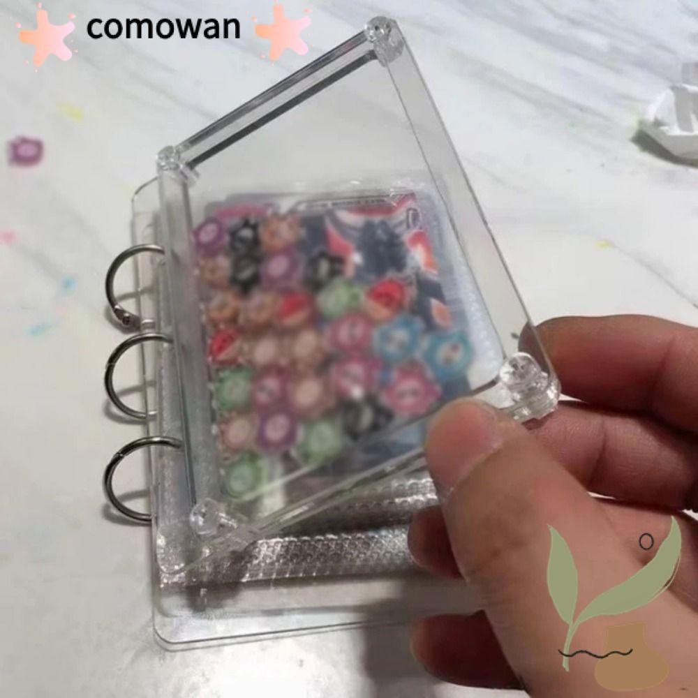 หนังสือ COMOWAN Kpop Photocard Binder, อัลบั้มภาพโปร่งใส 3 นิ้ว, Creative อะคริลิค Mini Photocard อัลบั้มตกแต่งบ้าน