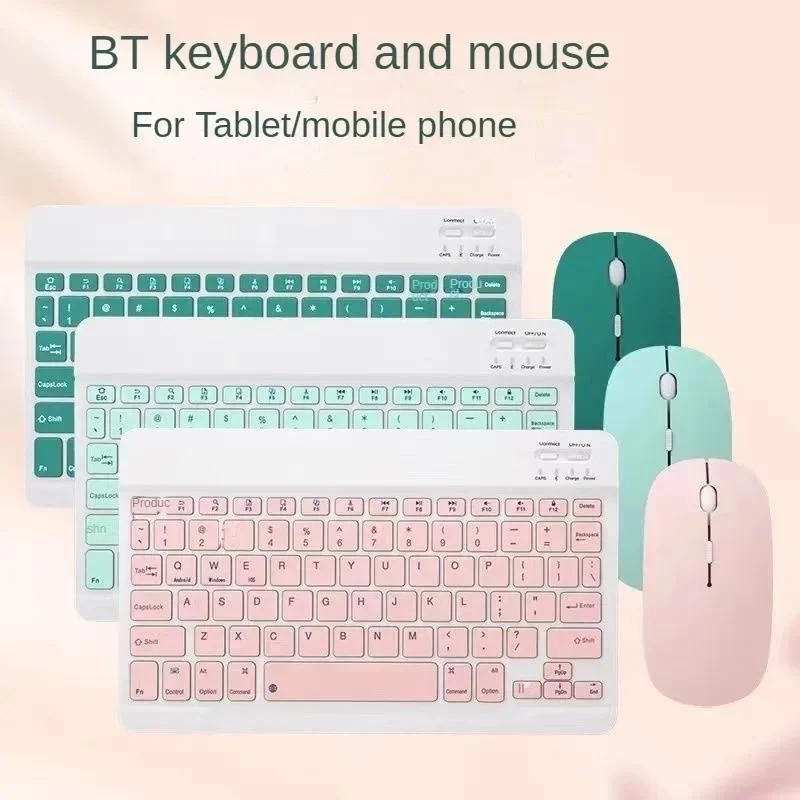 แป้นพิมพ์บลูทูธสําหรับ Android Windows สําหรับ Xiaomi Pad 7 6 5 6S Pro Redmi Pad SE 11 Pad Pro 12.1 2024 คีย์บอร์ดไร้สายเมาส์ thumbnail 3