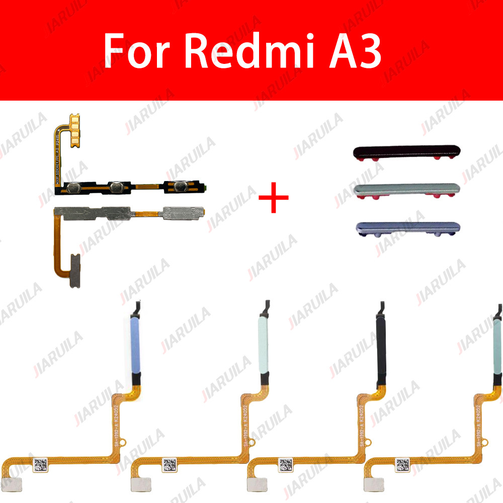 สําหรับ Redmi A3 เครื่องสแกนลายนิ้วมือ Touch ID ปุ่มบ้านเปิดปิดปุ่มปุ่มปุ่มปุ่มปุ่ม Flex Cable Ribbon