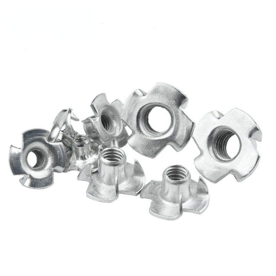 RL Four Pronged T Nut ใส่ถั่วไม้ Zince Plated Blind Tee รูปที่ 8