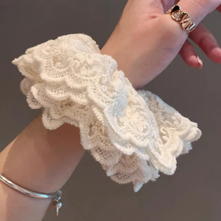 สวยงาม 4 ชั้น Fairy Lace เชือกผมผม Scrunchies เครื่องประดับผม